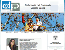 Tablet Screenshot of defensorvlopez.gov.ar